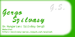 gergo szilvasy business card