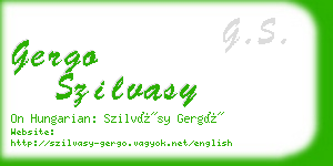 gergo szilvasy business card